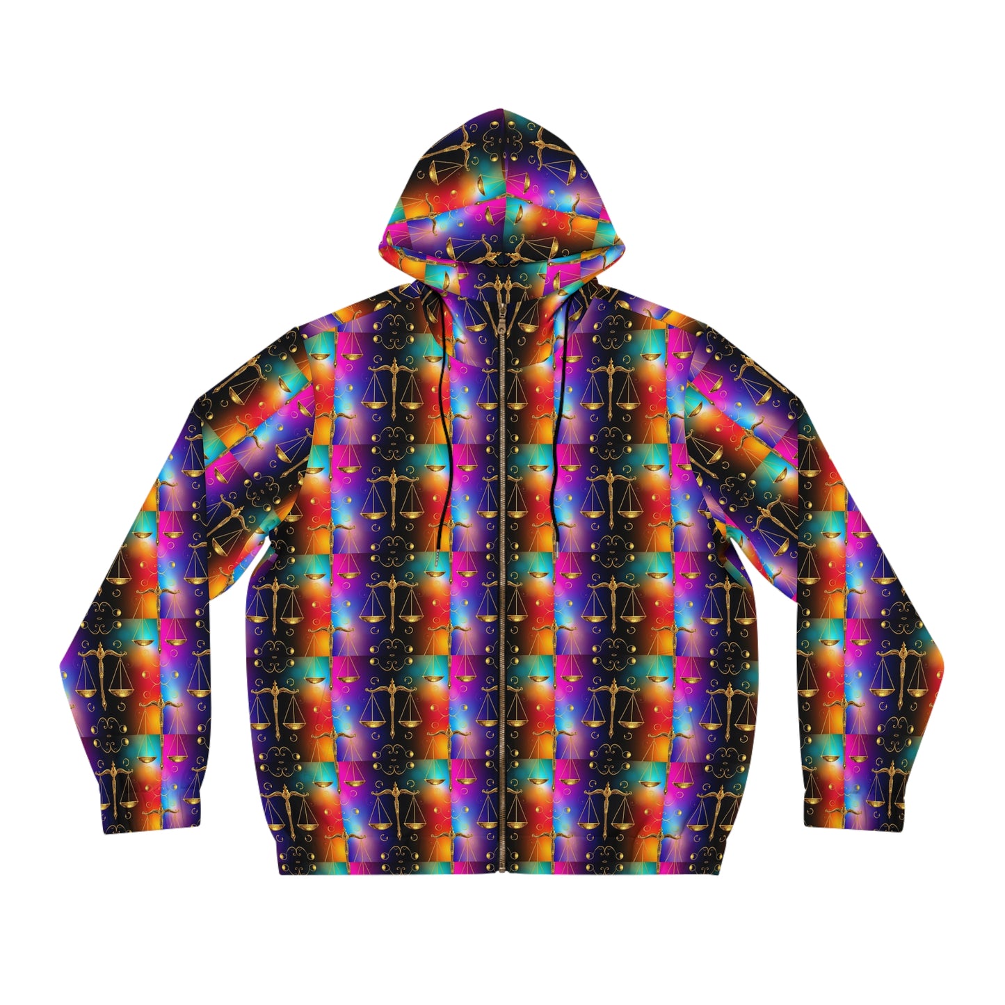 Full-Zip Hoodie (AOP), Libra, Zodiac v1, Pattern