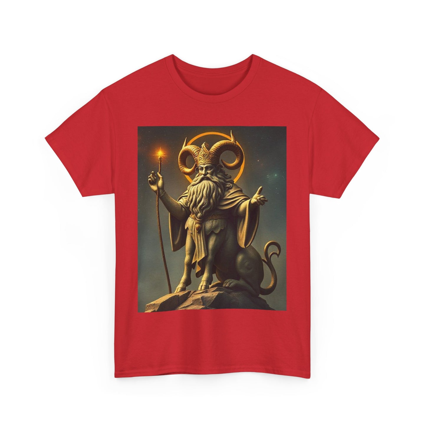 Unisex Heavy Cotton T-Shirt, Taurus God, Zodiac Design