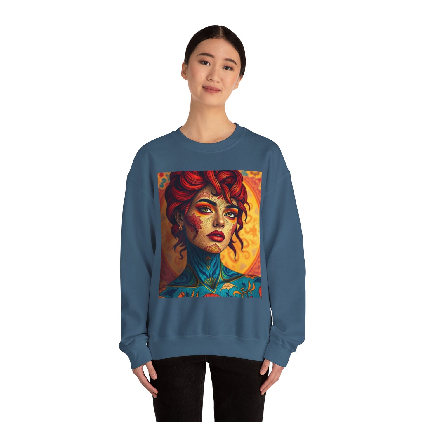 Unisex Heavy Blend™ Crewneck Sweatshirt, Aquarius, Zodiac v2, Sexy Pattern