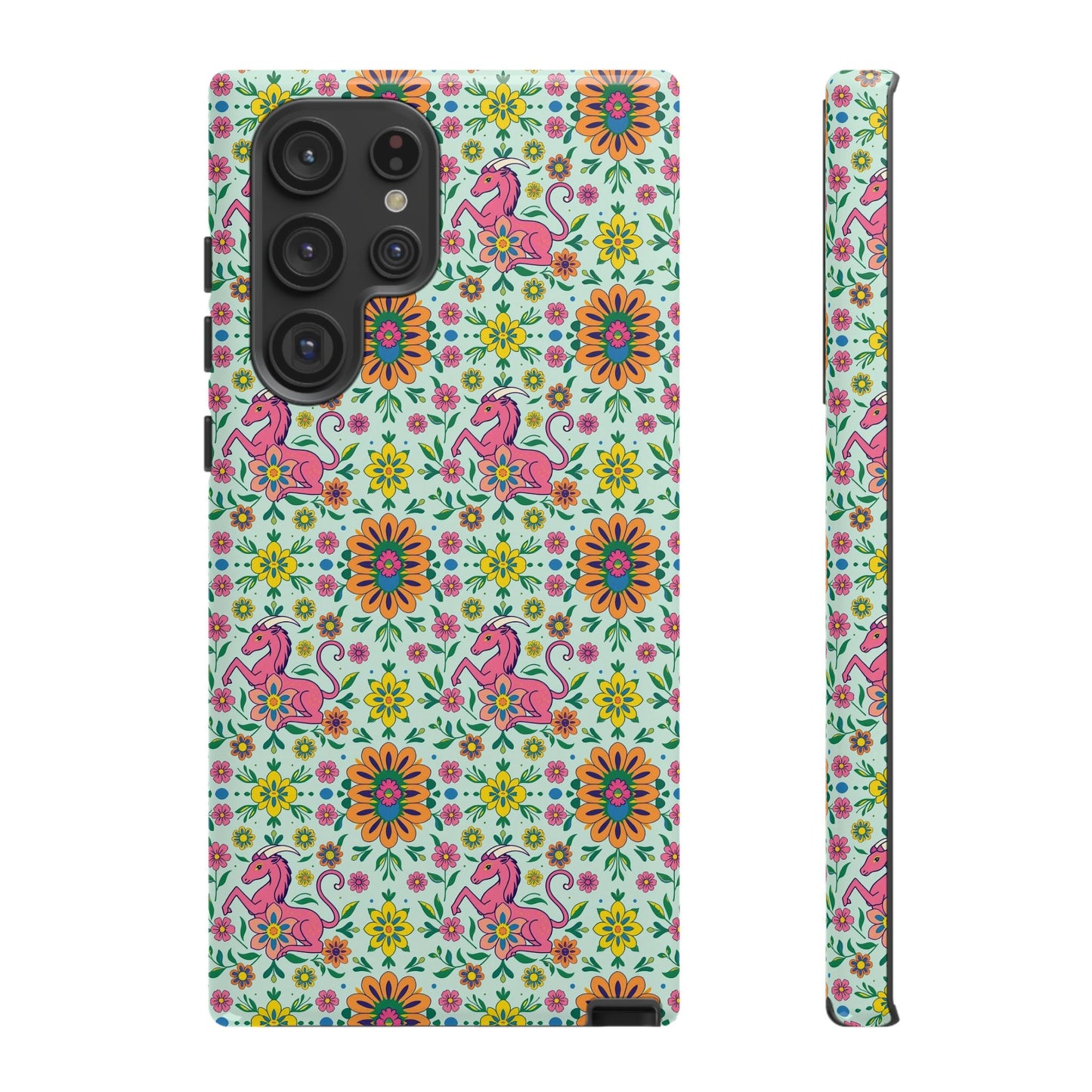 Tough Cases, Aquarius, Zodiac, Flower Pattern