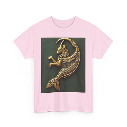 Unisex Heavy Cotton T-Shirt, Capricorn Animal. Symbol, Zodiac Design