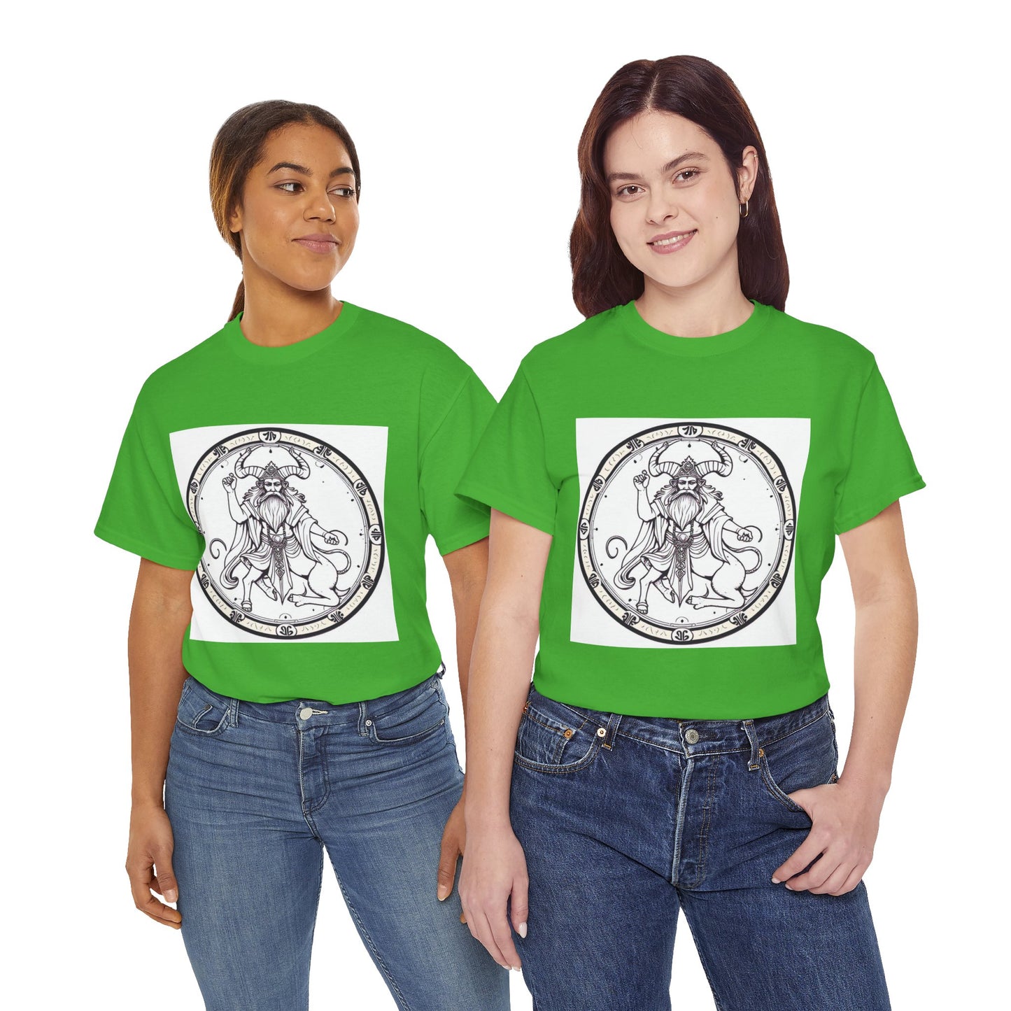 Unisex Heavy Cotton T-Shirt, Bull Centaur, Taurus Zodiac Design