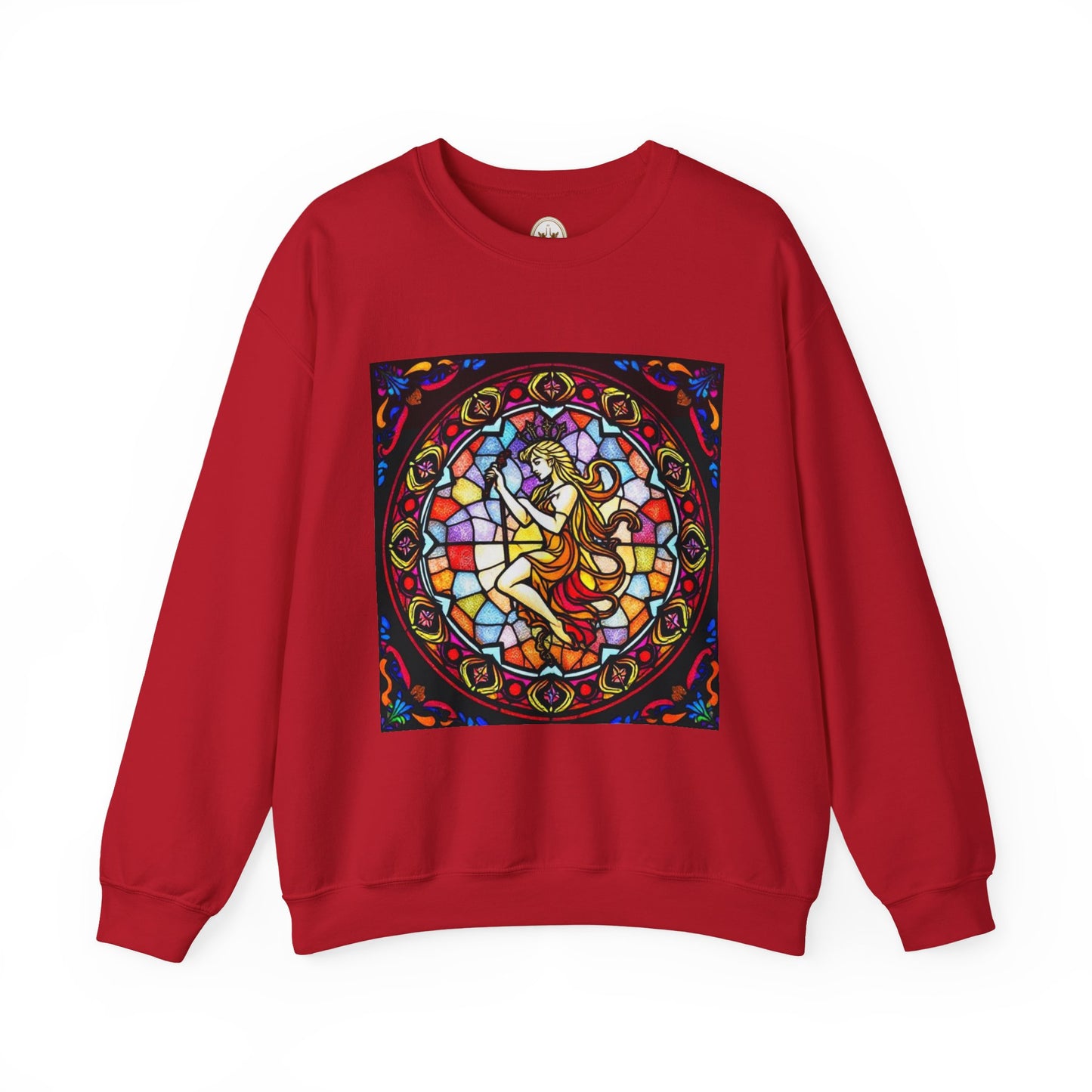 Unisex Heavy Blend™ Crewneck Sweatshirt, Glass, Virgo Zodiac Design