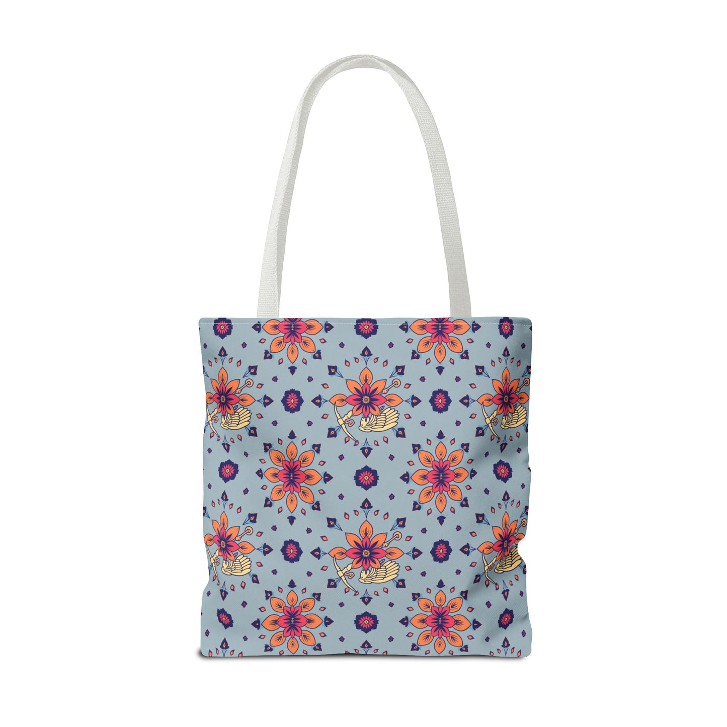 Tote Bag, (AOP), Sagittarius, Zodiac v1, Flower Pattern
