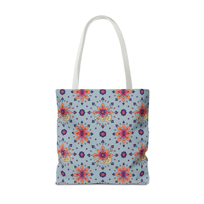 Tote Bag, (AOP), Sagittarius, Zodiac v1, Flower Pattern