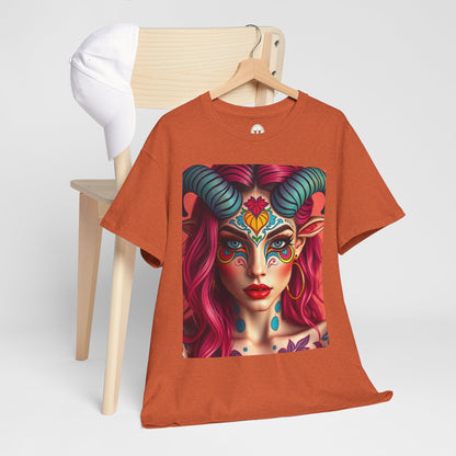 Unisex Heavy Cotton T-Shirt, Taurus, Zodiac, Sexy Art