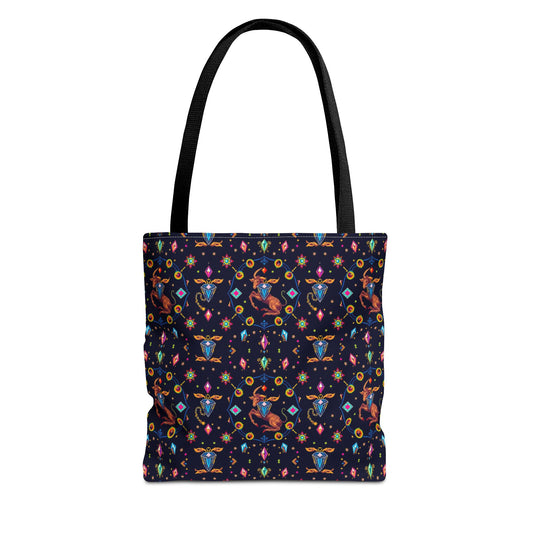 Tote Bag (AOP), Capricorn, Zodiac v1, Jewel Pattern