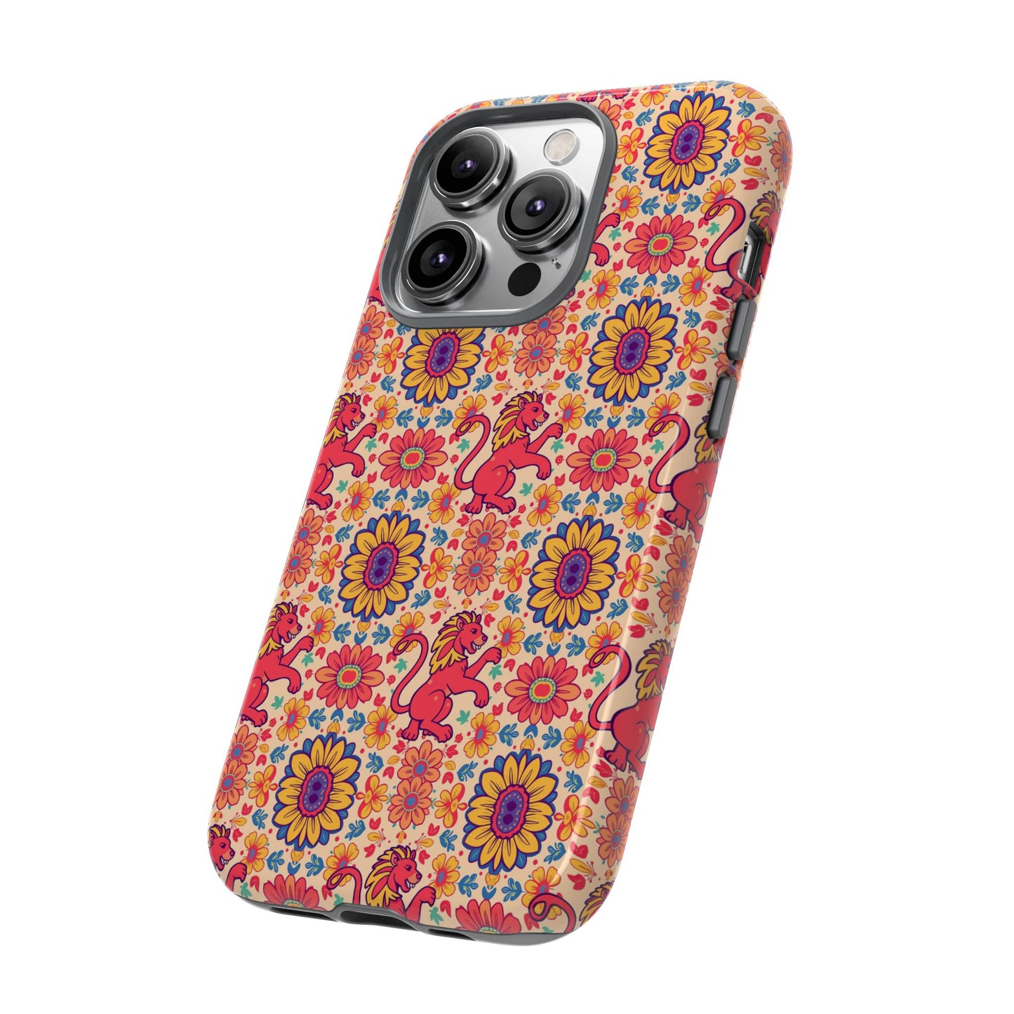 Tough Cases, Leo, Zodiac v1, Flower Pattern