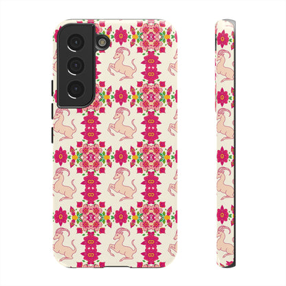 Tough Cases, Capricorn, Zodiac v3, Flower Pattern