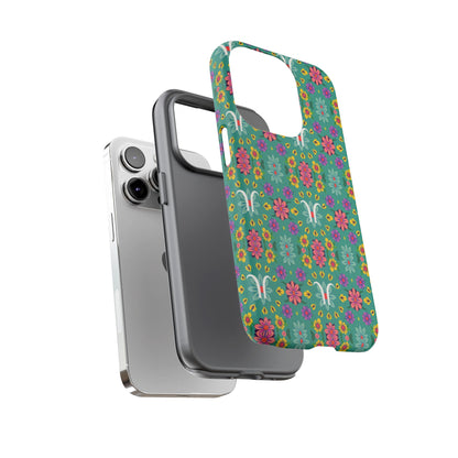 Tough Cases, Aquarius, Zodiac v4, Flower Pattern