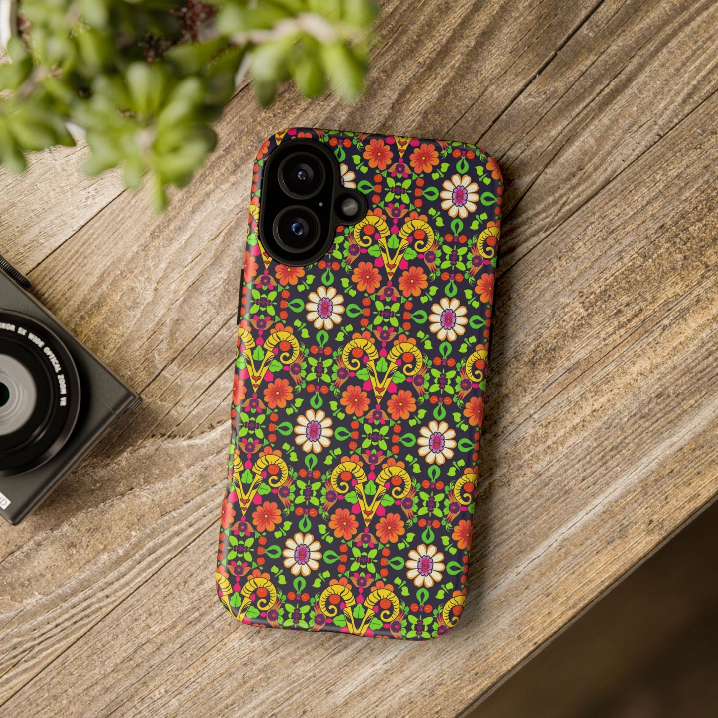 Tough Cases, Aries, Zodiac v4, Flower Pattern