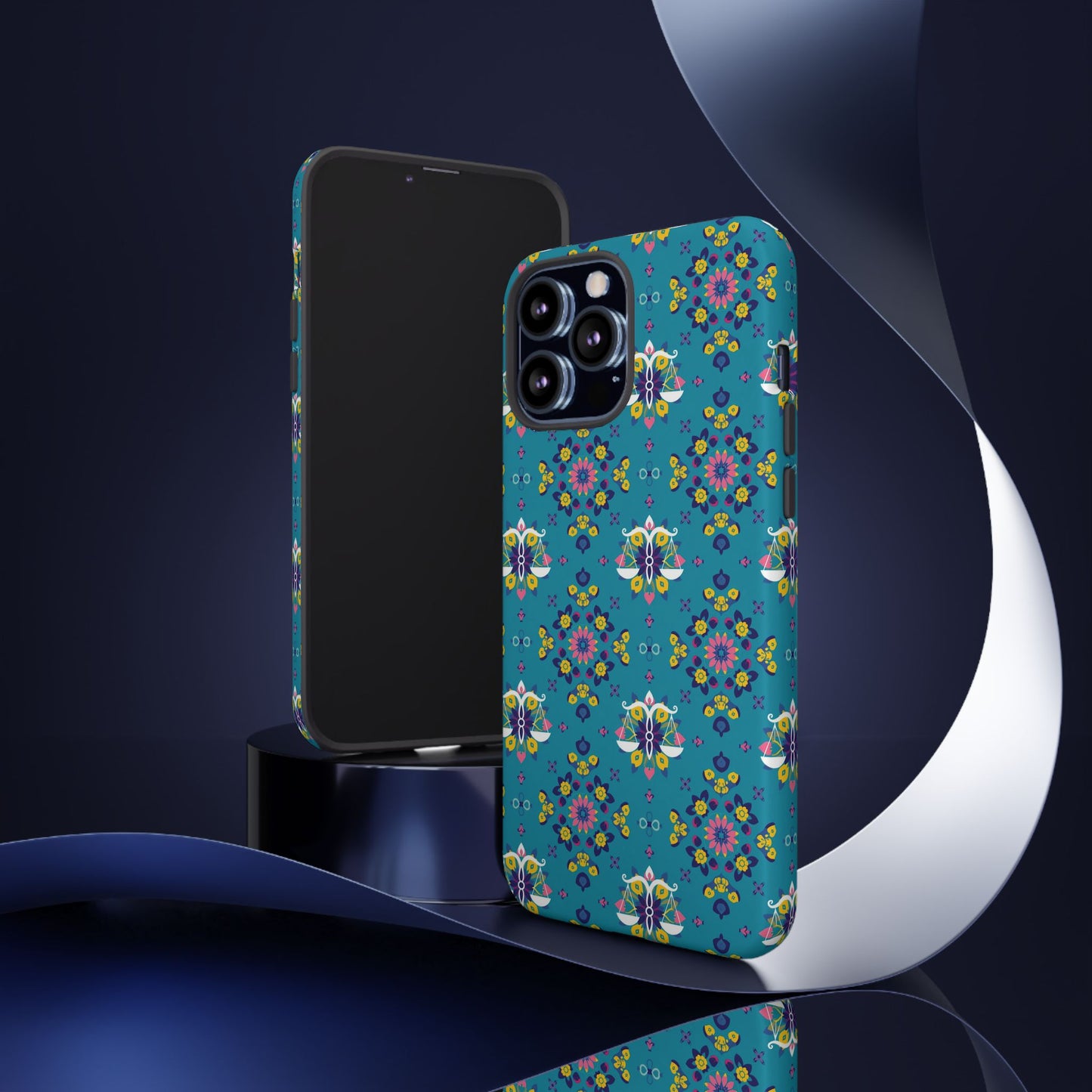 Tough Cases, Libra, Zodiac v2, Flower Pattern