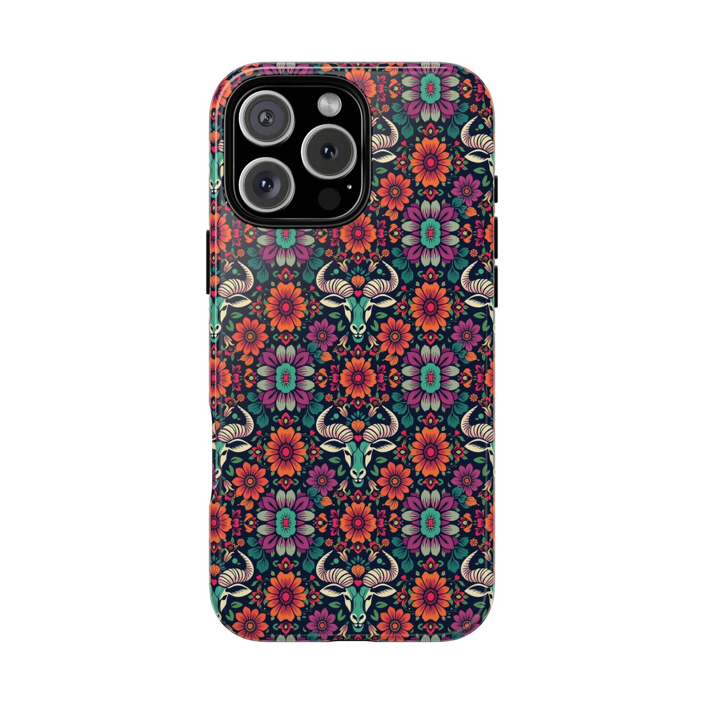 Tough Cases, Taurus, Zodiac v4, Flower Pattern