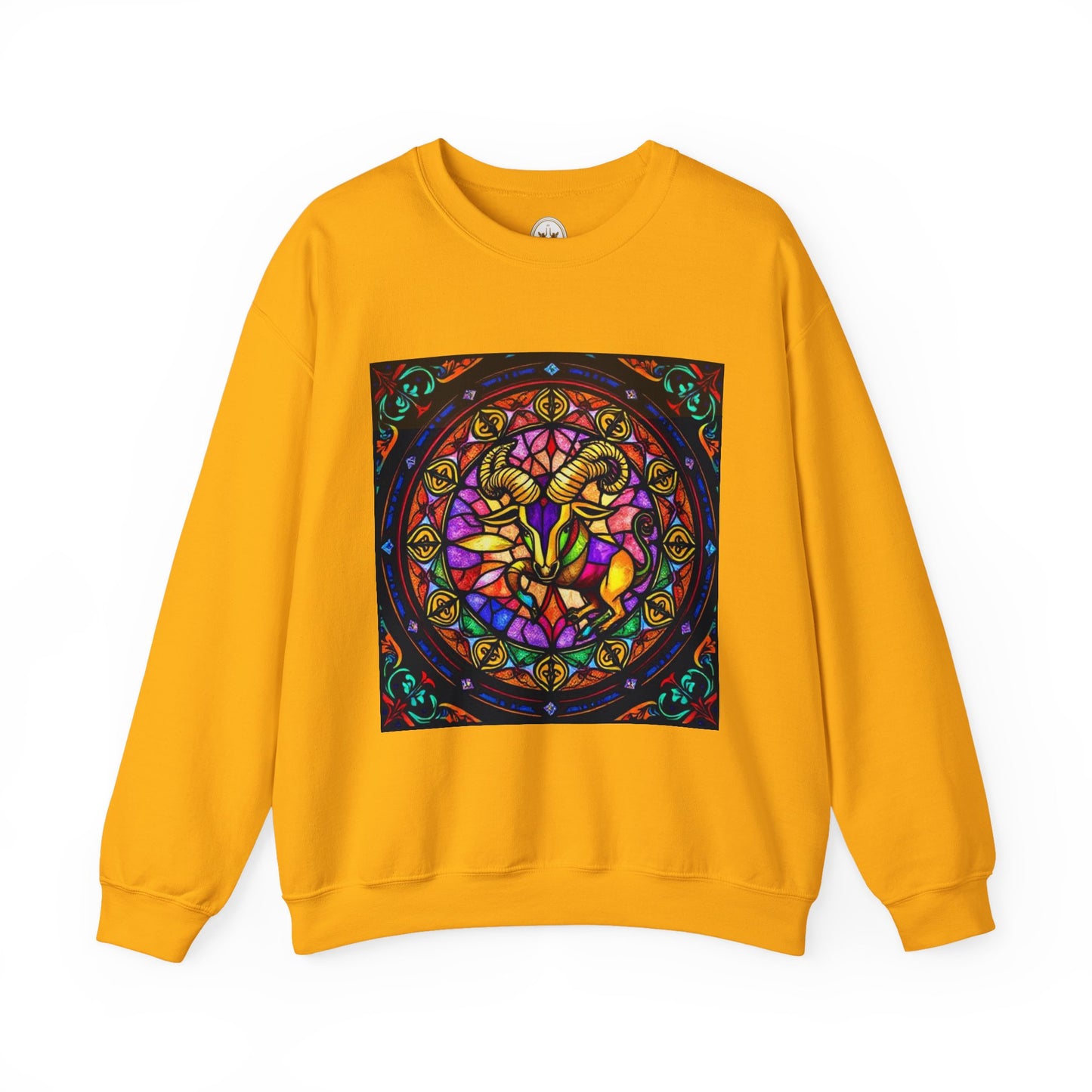 Unisex Heavy Blend™ Crewneck Sweatshirt, Glass 1, Taurus Zodiac Design