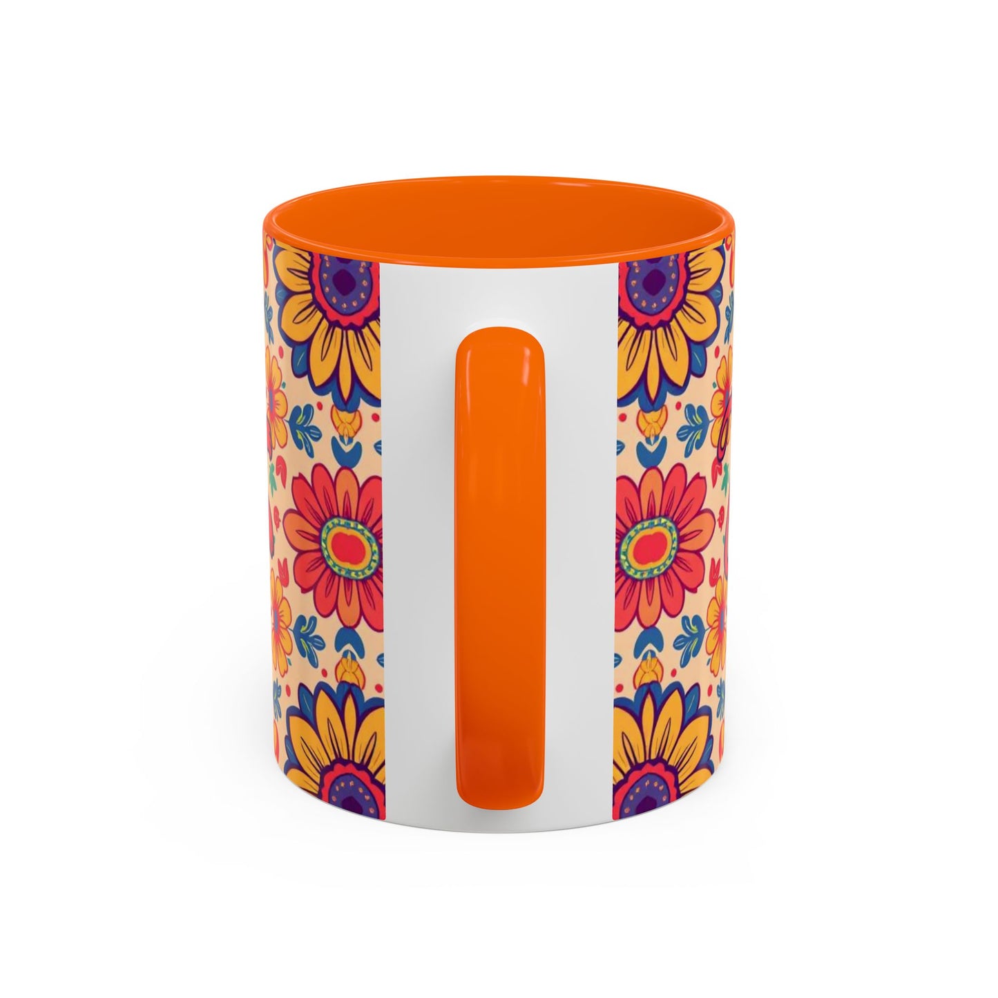 Accent Coffee Mug, Leo, Zodiac, Flower Pattern, (11, 15oz)
