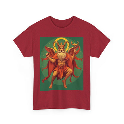 Unisex Heavy Cotton T-Shirt, Aries God, Zodiac Design