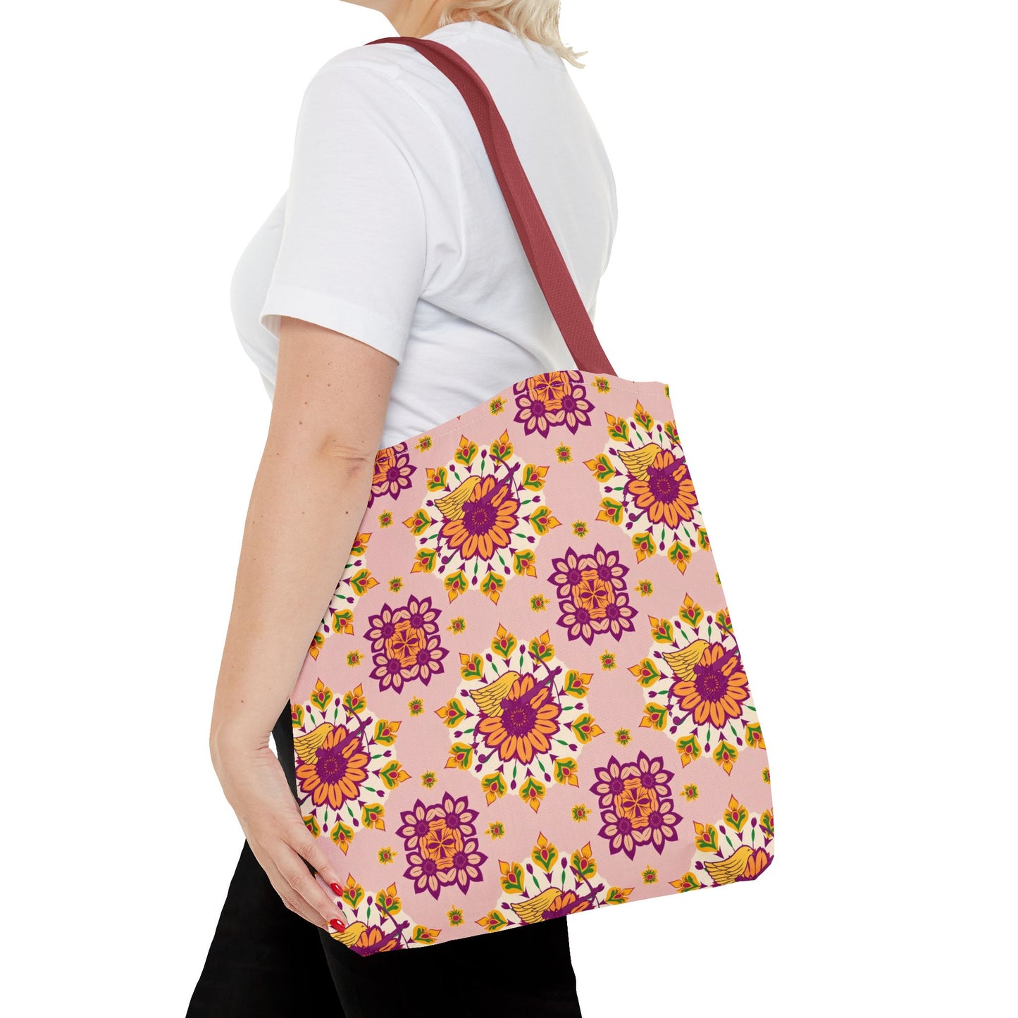 Tote Bag (AOP), Sagittarius, Zodiac, Flower Pattern