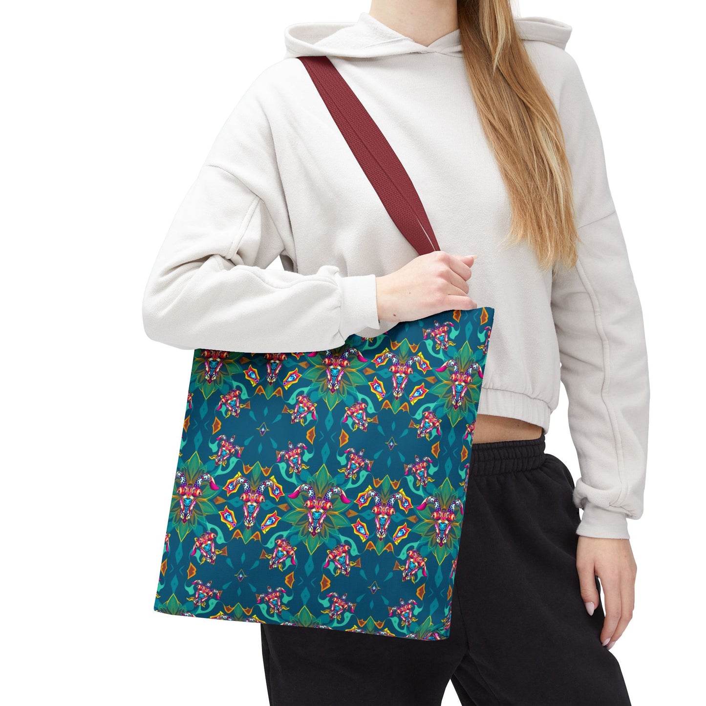 Tote Bag (AOP), Taurus, Zodiac v1, Jewel Pattern