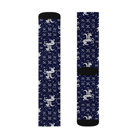 Sublimation Socks, Aquarius, Zodiac, Pattern
