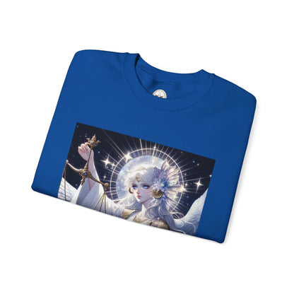 Unisex Heavy Blend™ Crewneck Sweatshirt,anime angel, Libra Zodiac Design