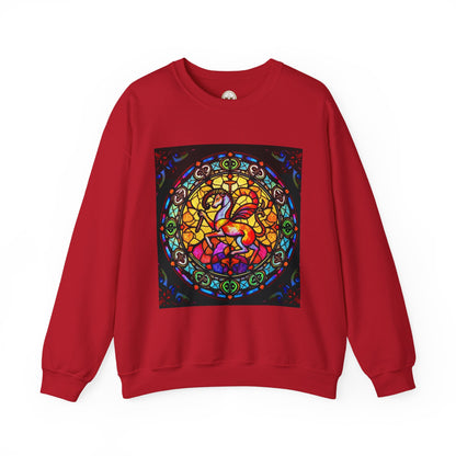 Unisex Heavy Blend™ Crewneck Sweatshirt, Glass 1, Aries Zodiac Design