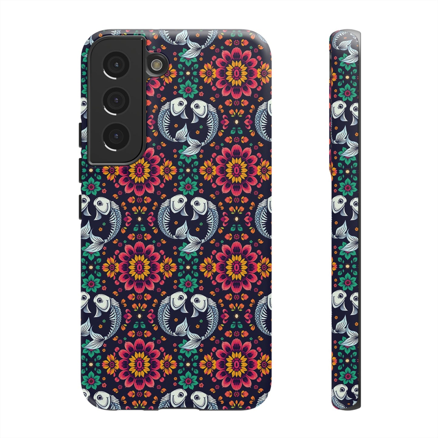 Tough Cases, Pisces, Zodiac v4, Flower Pattern