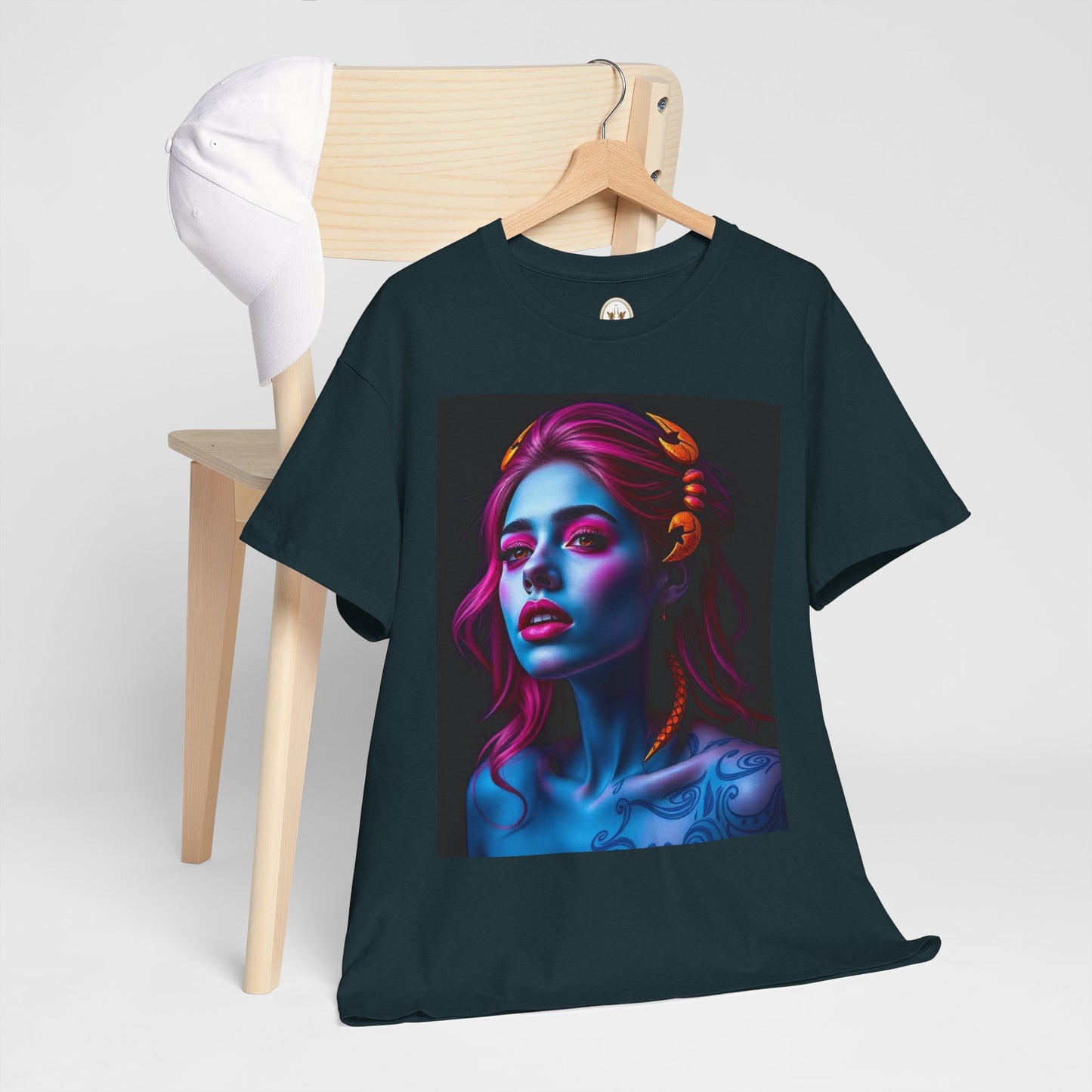 Unisex Heavy Cotton T-Shirt, Scorpio, Zodiac, Sexy Art