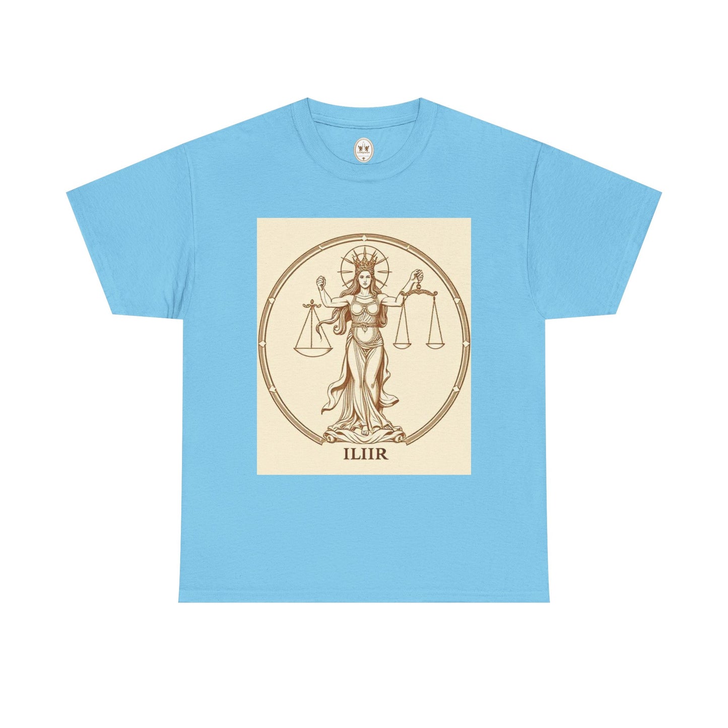 Unisex Heavy Cotton T-Shirt, Libra Goddess v1, Zodiac Design