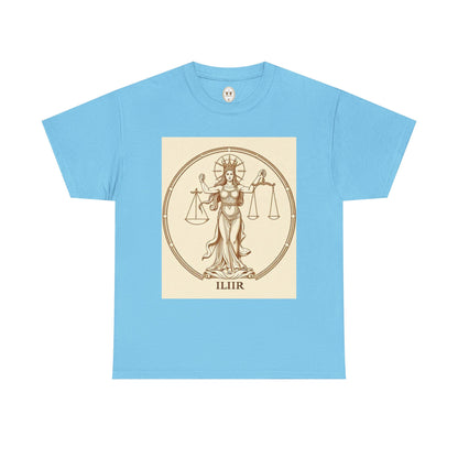 Unisex Heavy Cotton T-Shirt, Libra Goddess v1, Zodiac Design