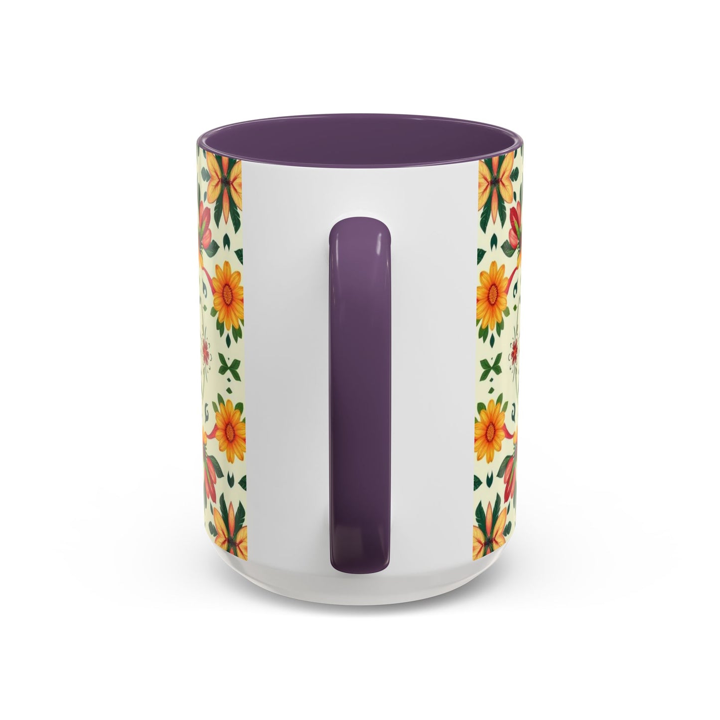 Accent Coffee Mug, Aries, Zodiac, Flower Pattern, (11, 15oz)