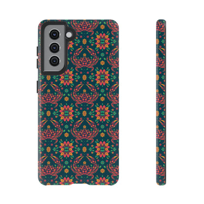 Tough Cases, Cancer, Zodiac v4, Flower Pattern