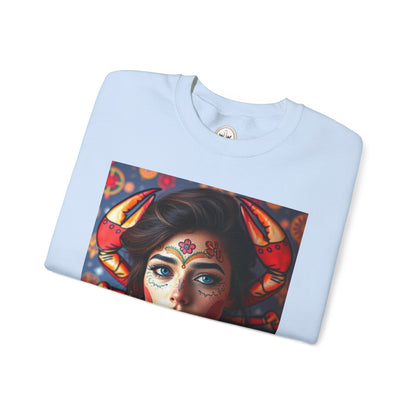 Unisex Heavy Blend™ Crewneck Sweatshirt, Cancer, Zodiac v2, Sexy Pattern