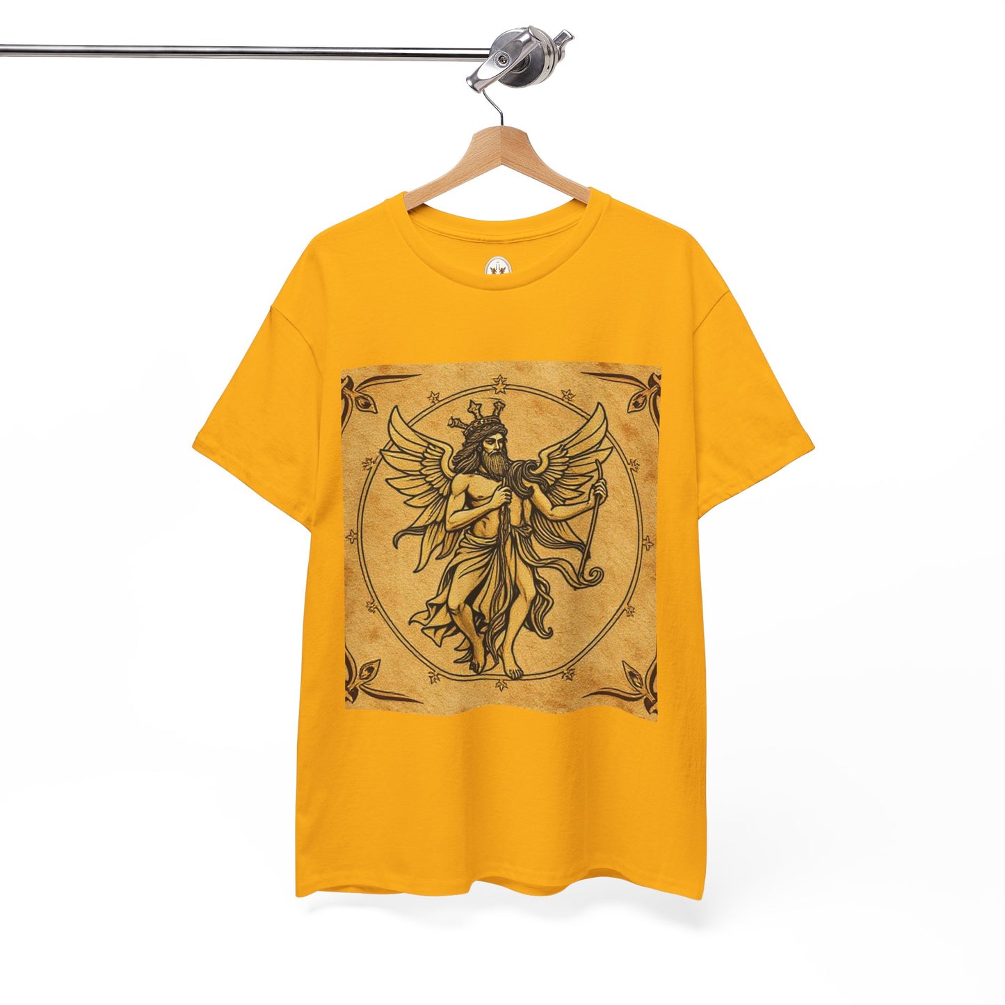 Unisex Heavy Cotton T-Shirt, Pencil Art v1, Gemini Zodiac Design
