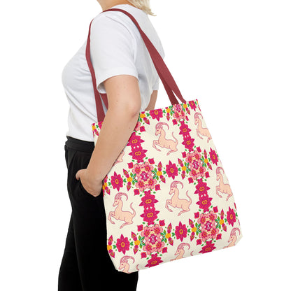 Tote Bag (AOP), Capricorn, Zodiac, Flower Pattern