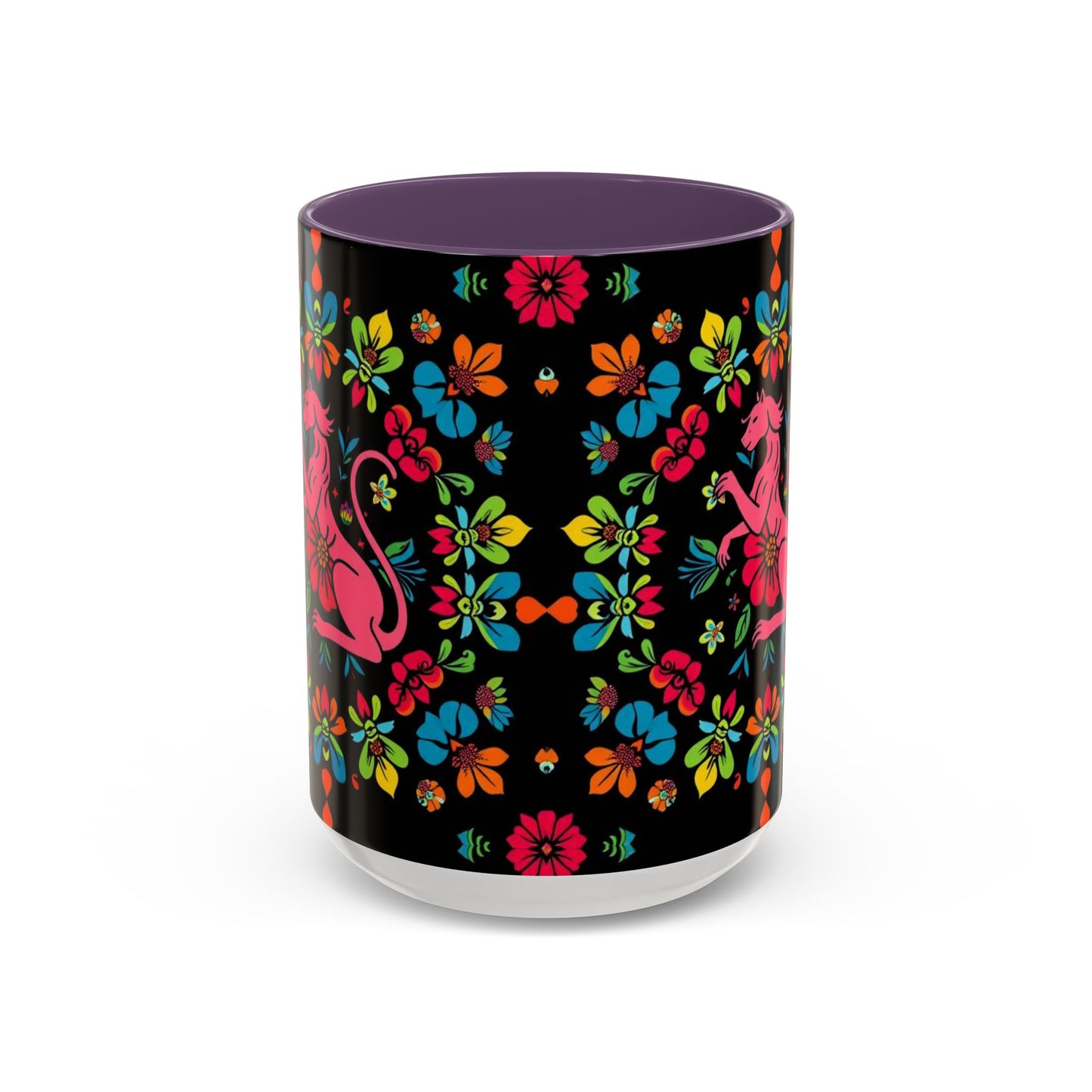 Accent Coffee Mug, Zodiac. Virgo, Flower Pattern, (11, 15oz)