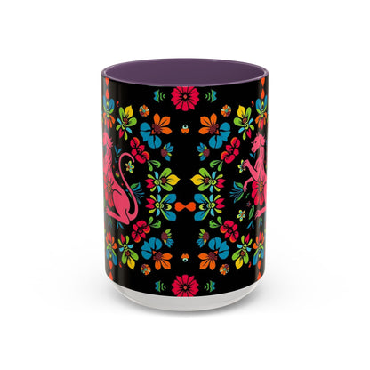 Accent Coffee Mug, Zodiac. Virgo, Flower Pattern, (11, 15oz)