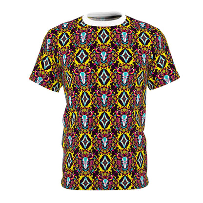 Unisex Cut & Sew T-Shirt, (AOP), Taurus, Zodiac, Jewels Pattern