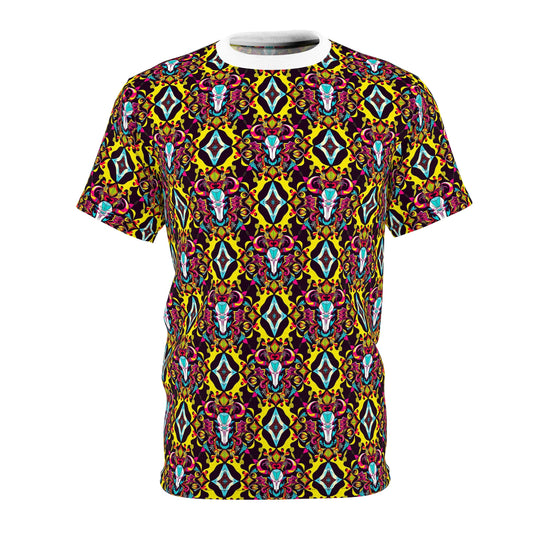 Unisex Cut & Sew T-Shirt, (AOP), Taurus, Zodiac, Jewels Pattern