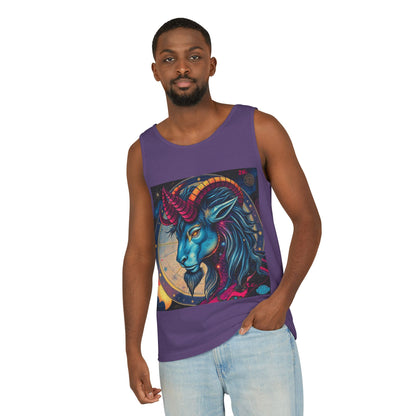 Unisex Garment-Dyed, Tank Top, Capricorn, Pop Art, 100% US cotton