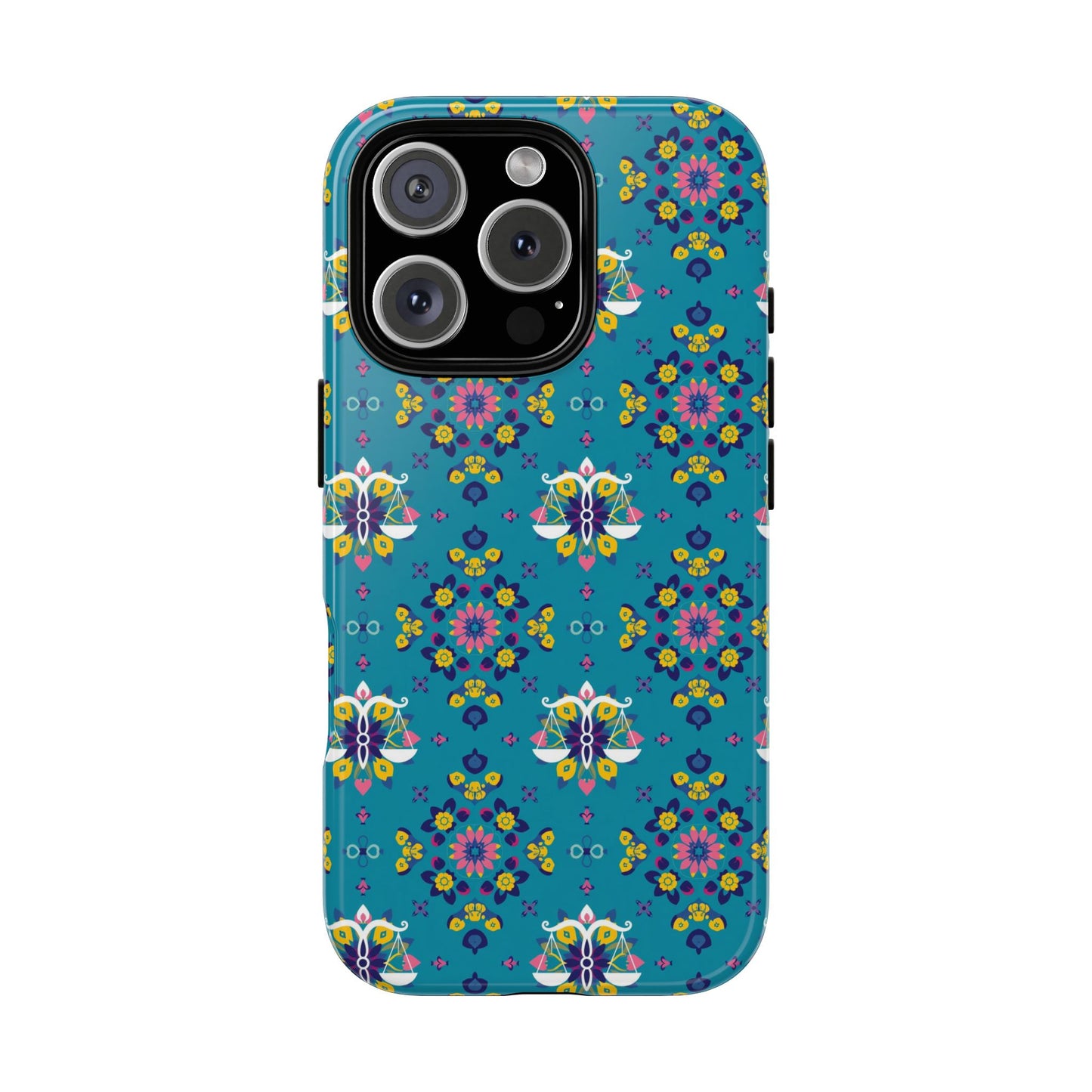 Tough Cases, Libra, Zodiac v2, Flower Pattern