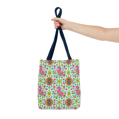Tote Bag (AOP), Aquarius, Zodiac, Flower Pattern