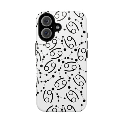 Tough Cases with the Cancer Zodiac sign for iPhone, Samsung Galaxy, and Google Pixel devices