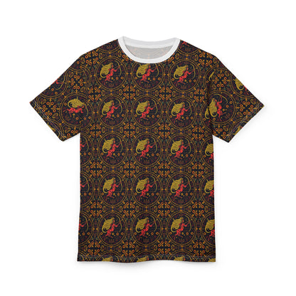 Unisex Cut & Sew T-Shirt, AOP, Sagittarius, Zodiac v1, Pattern