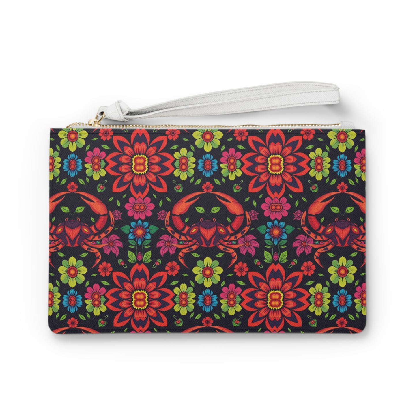 Clutch Bag, Cancer, Zodiac, Flower Pattern