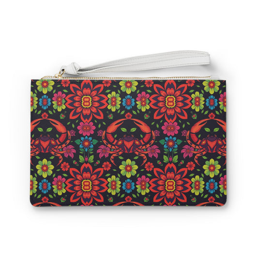 Clutch Bag, Cancer, Zodiac, Flower Pattern