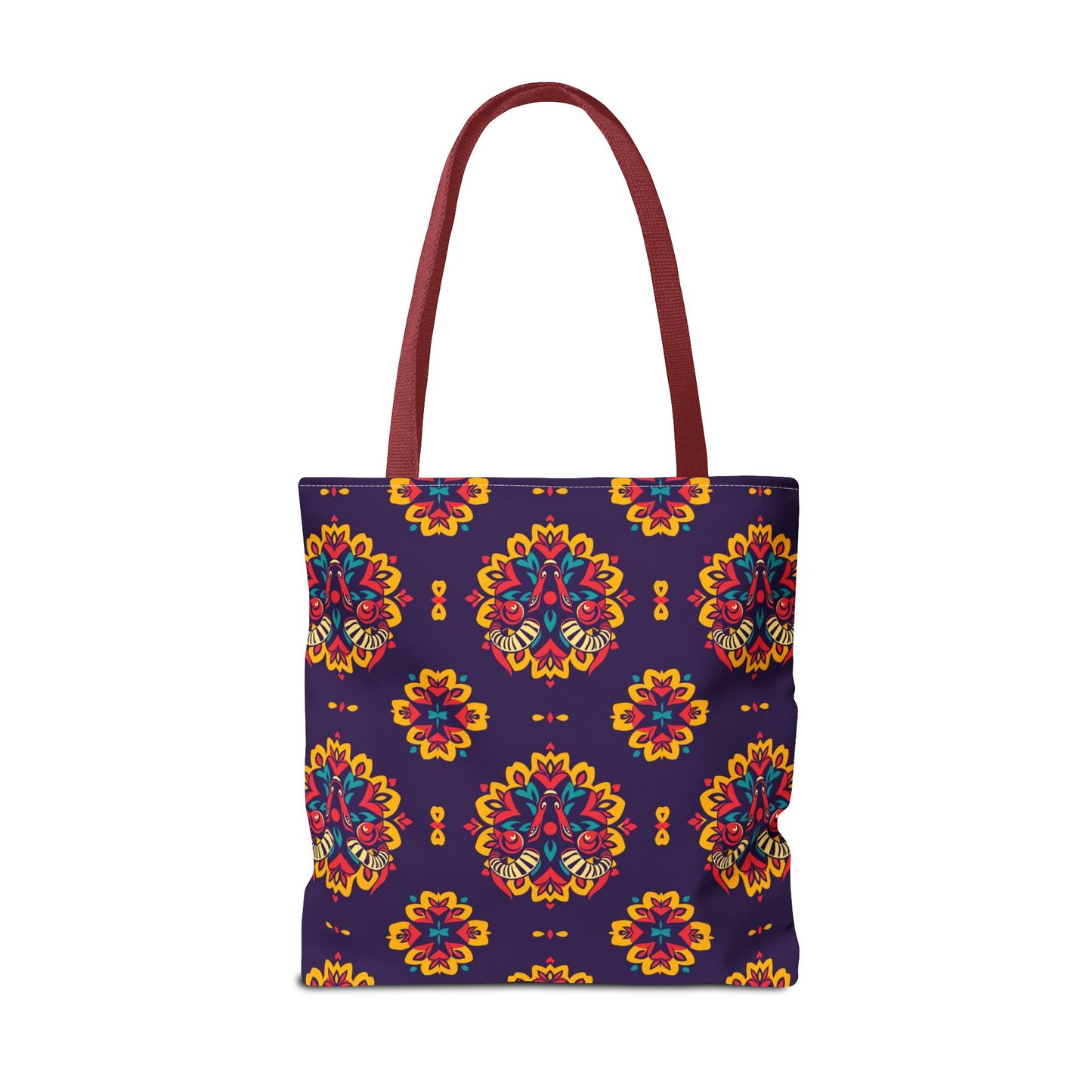 Tote Bag (AOP), Taurus, Zodiac v2, Flower Pattern