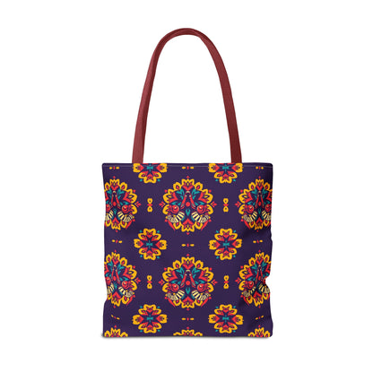 Tote Bag (AOP), Taurus, Zodiac v2, Flower Pattern