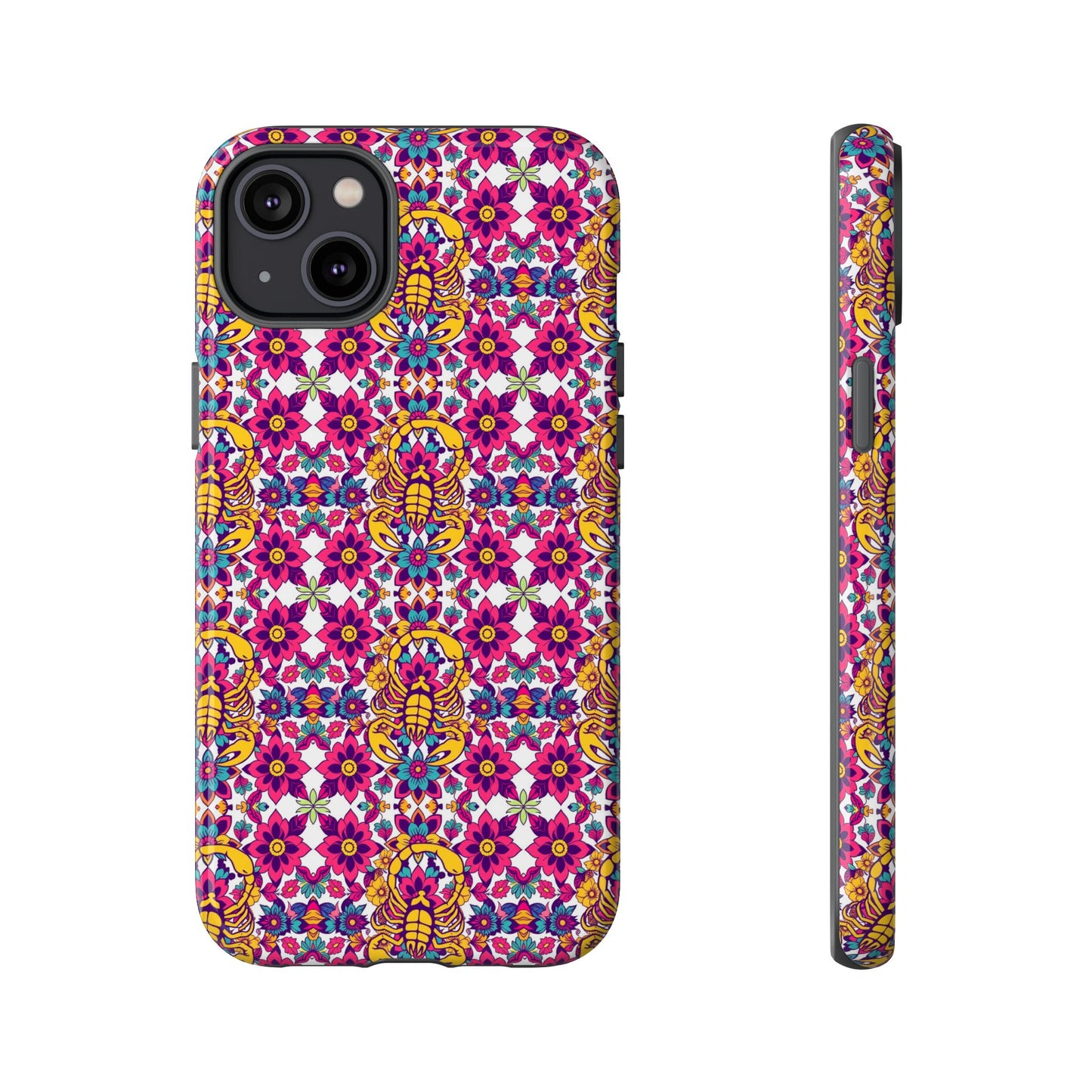 Tough Cases, Scorpio, Zodiac v2, Flower Pattern