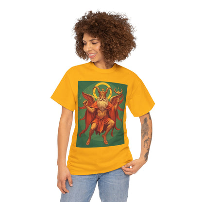 Unisex Heavy Cotton T-Shirt, Aries God, Zodiac Design