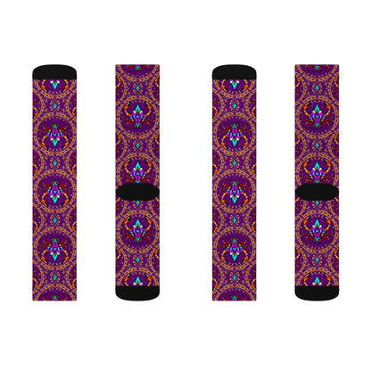 Sublimation Socks, Scorpio, Zodiac v3, Jewel Pattern